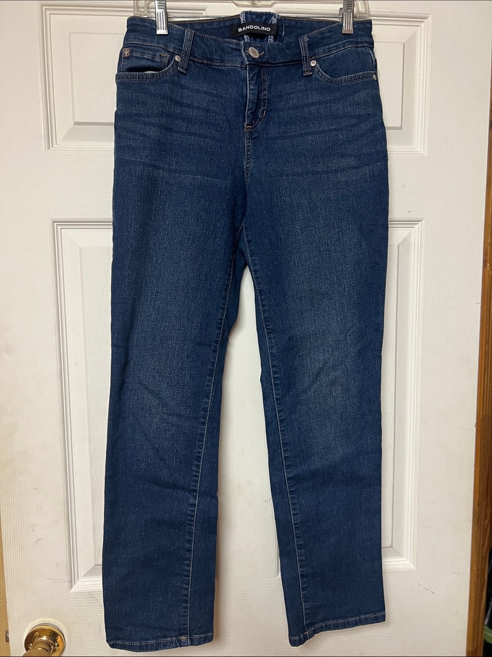 Bandolino Navy Blue Denim Jeans with Contrast Stitching